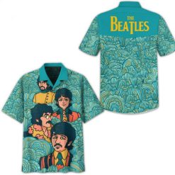 Blue Wave Beatles Hawaiian Shirt