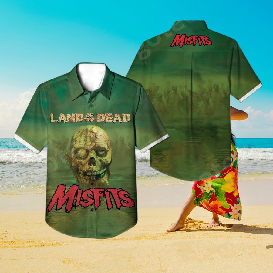 Misfits Land Of The Dead Single Cover Hawaiian Shirt Misfits Land Of The Dead Single Cover Hawaiian Shirt