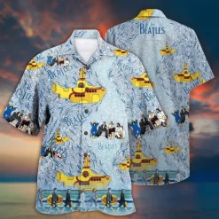 The Beatles Music Band On Beach Aloha Summer Hawaiian Shirt