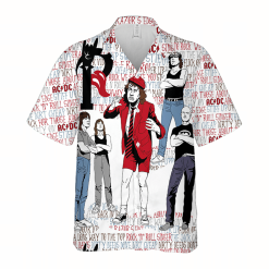 AC/DC Rocking Skeleton Hawaiian Shirt