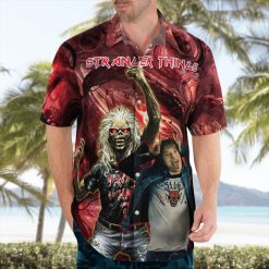 Eddies Stranger Things Iron Maiden Awesome Sense Of Music Hawaiian Shirt front