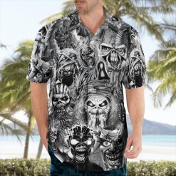Iron Maiden Big Fan Eddie All Looks Black Hawaiian Shirt front