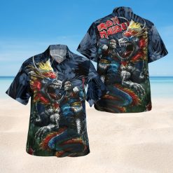 Iron Maiden Dragon Samurai Hawaiian Shirt