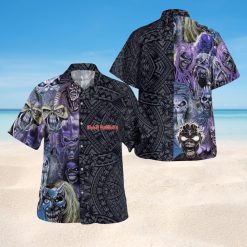 Iron Maiden Faces of Eddie Hawaiian Shirt