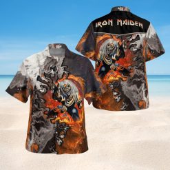 Iron Maiden Fiery Vortex Hawaiian Shirt