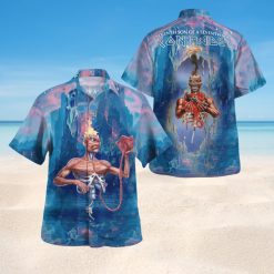 Iron Maiden Seventh Son of a Seventh Son 1988 Blue Hawaiian Shirt