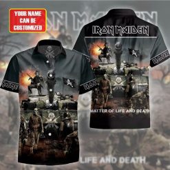 Personalized Iron Maiden Life and Death Battle Hawaiian Shirt