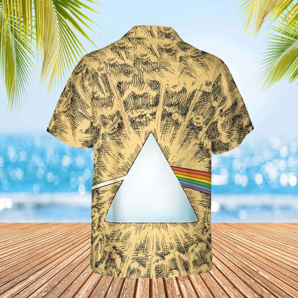 Pink Floyd Desert Prism Hawaiian Shirt back Pink Floyd Desert Prism Hawaiian Shirt back